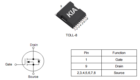 2213場效應管,參數引腳圖,2213MOS管中文資料-KIA MOS管