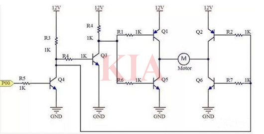 直流電機正反轉控制電路分享-KIA MOS管