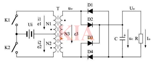 推挽式開關電源變換電路圖-KIA MOS管