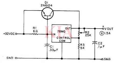 可調穩壓電源電路