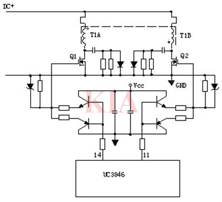 開關電源功率變換電路圖,原理-KIA MOS管